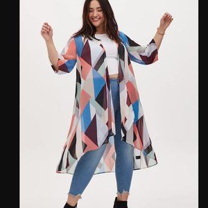 Torrid Chiffon Hi-Lo  Kimono  sz00